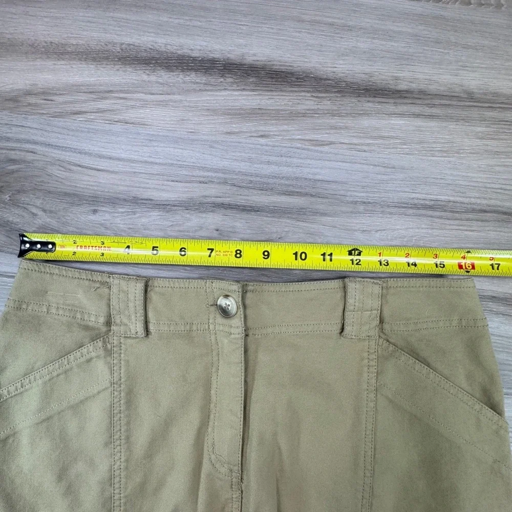 Isaac Mizrahi‎ for Target Khaki Cotton Pencil Skirt Tan Utility Knee Length 10
